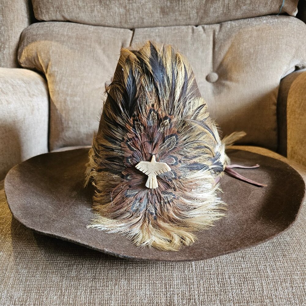 Biltmore Western Felted Cowboy Hat Made in Canada Sz 7 1/8 57cm Brown